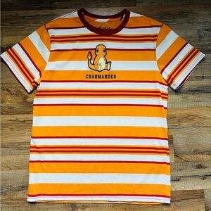 Charmander  Pokemon Striped Tee M